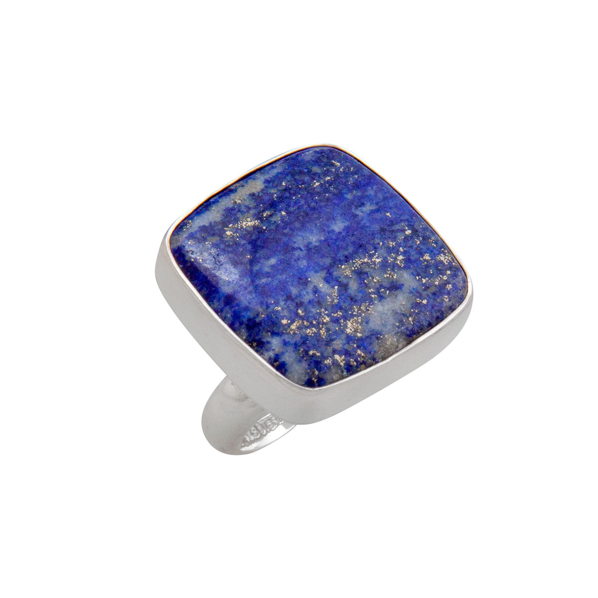 Sterling Silver Lapis Lazuli Square Adjustable Ring | Charles Albert Jewelry