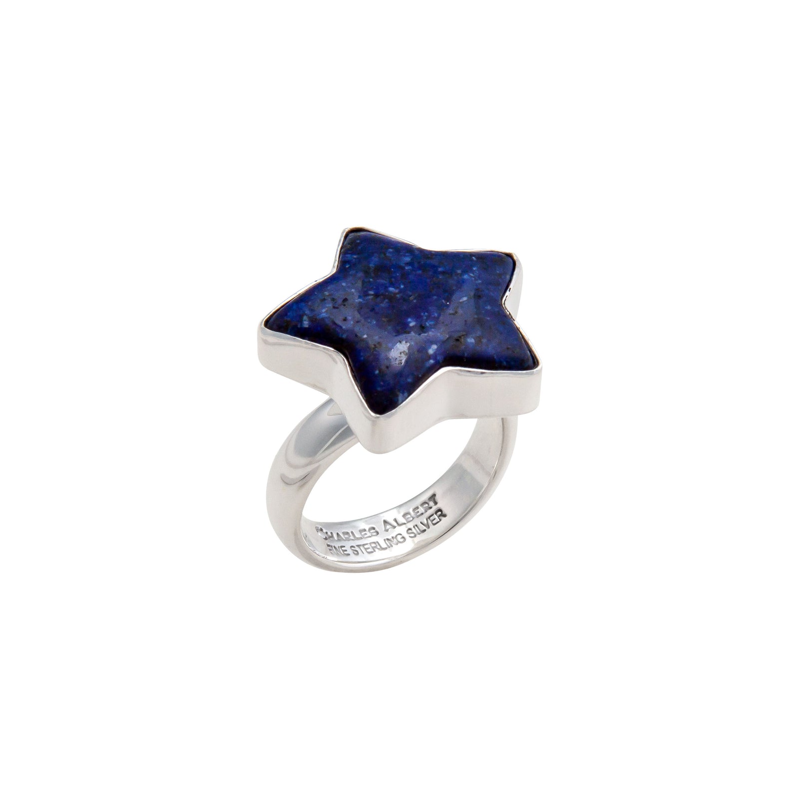 Sterling Silver Lapis lazuli Star Adjustable Ring | Charles Albert Jewelry