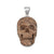 Sterling Silver Picture Jasper Skull Pendant  | Charles Albert Jewelry