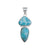 Sterling Silver Larimar Double Pendant | Charles Albert Jewelry