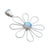 Sterling Silver Luminite Flower Pendant | Charles Albert Jewelry