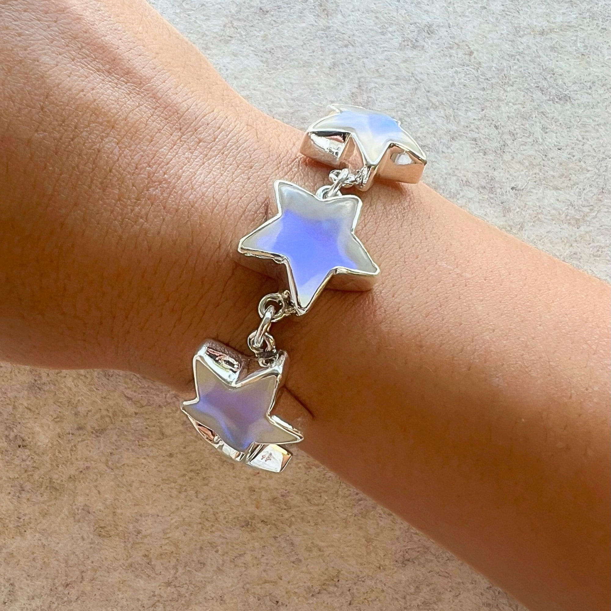 Sterling Silver Luminite Star Bracelet | Charles Albert Jewelry
