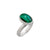 Sterling Silver Malachite Petite Adjustable Ring | Charles Albert Jewelry