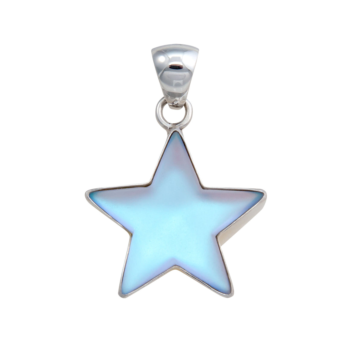 Sterling Silver Medium (30mm) Luminite Star Pendant | Charles Albert Jewelry