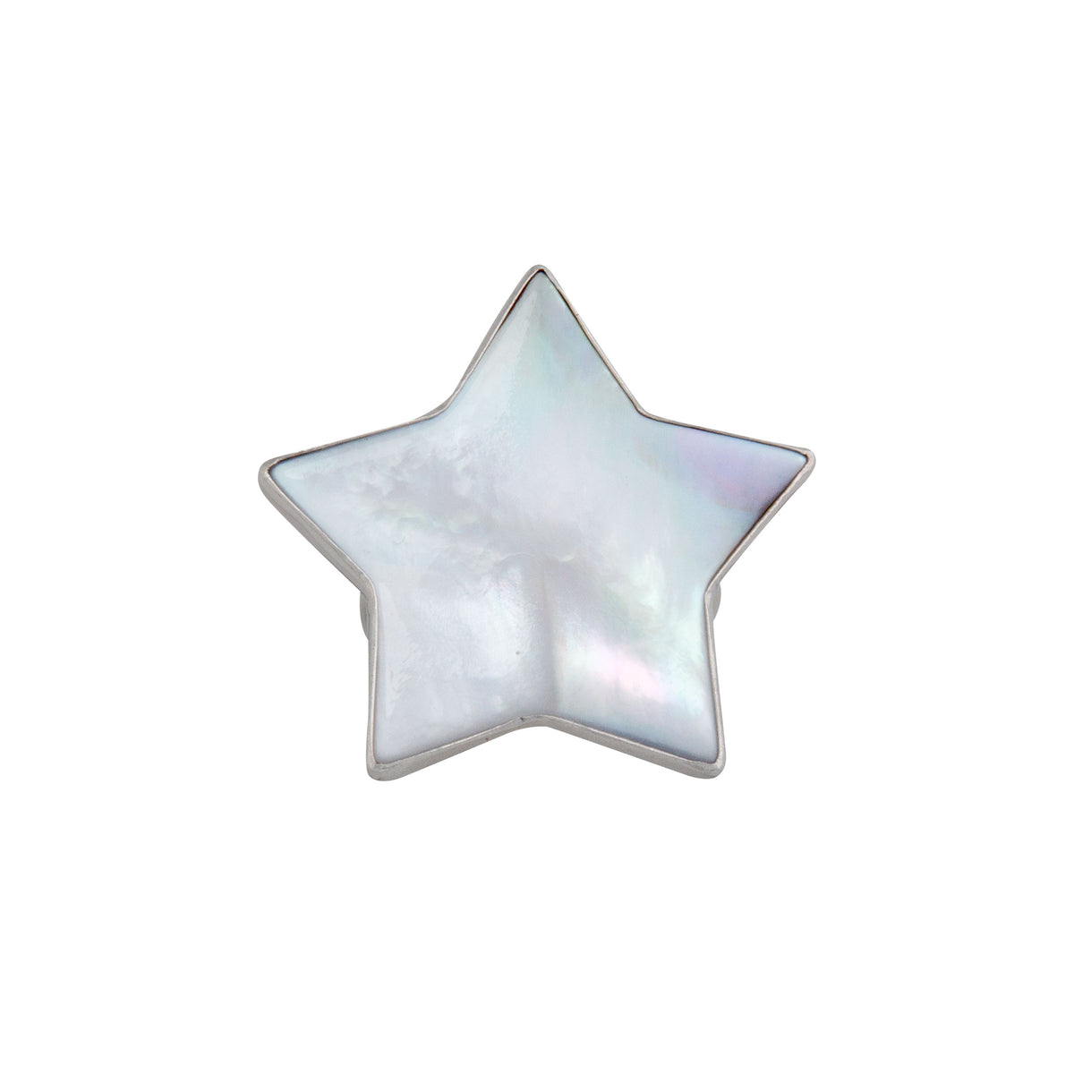 Sterling Silver Mother of Pearl Star Adjustable Ring | Charles Albert Jewelry