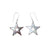 Sterling Silver Mother of Pearl Star Drop Earrings | Charles Albert Jewelry