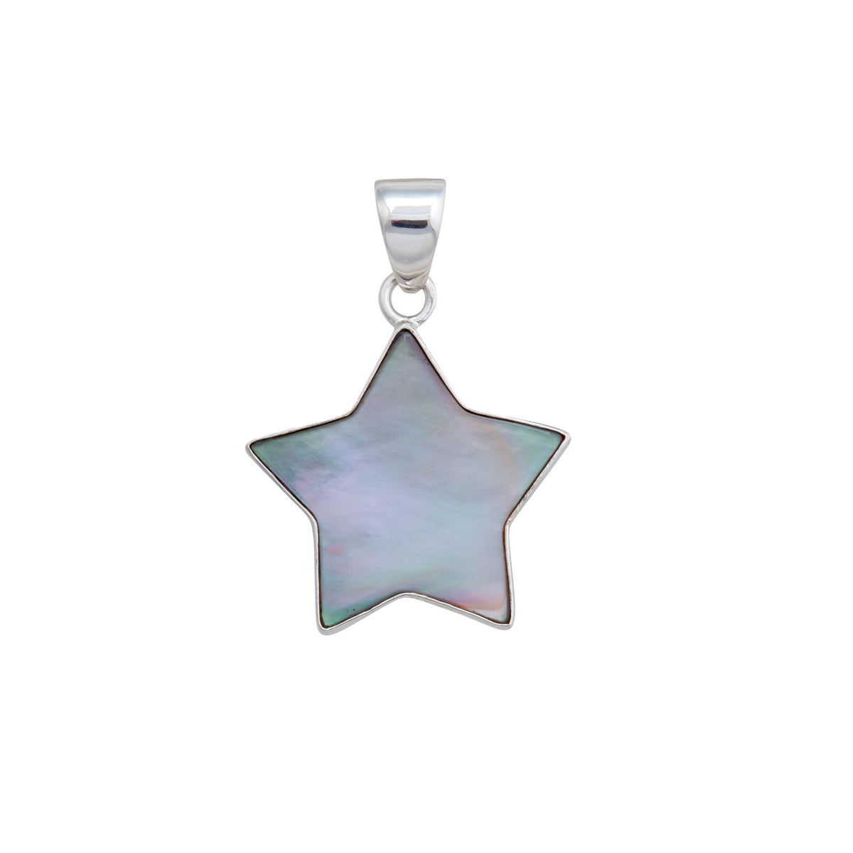 Sterling Silver Mother of Pearl Star Pendant  | Charles Albert Jewelry