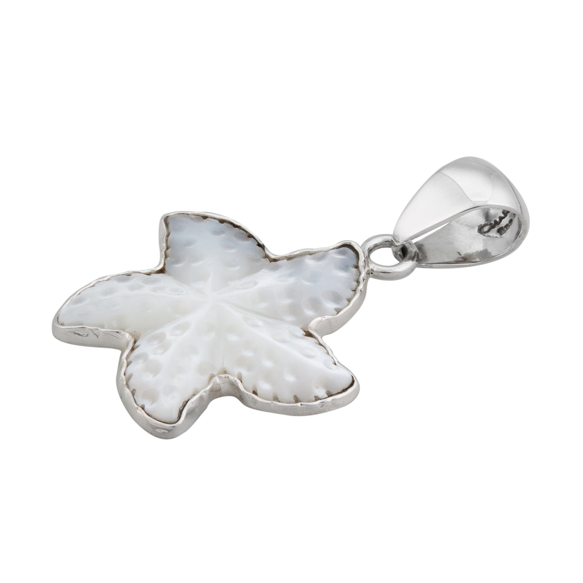 Sterling Silver Mother of Pearl Starfish Pendant | Charles Albert Jewelry
