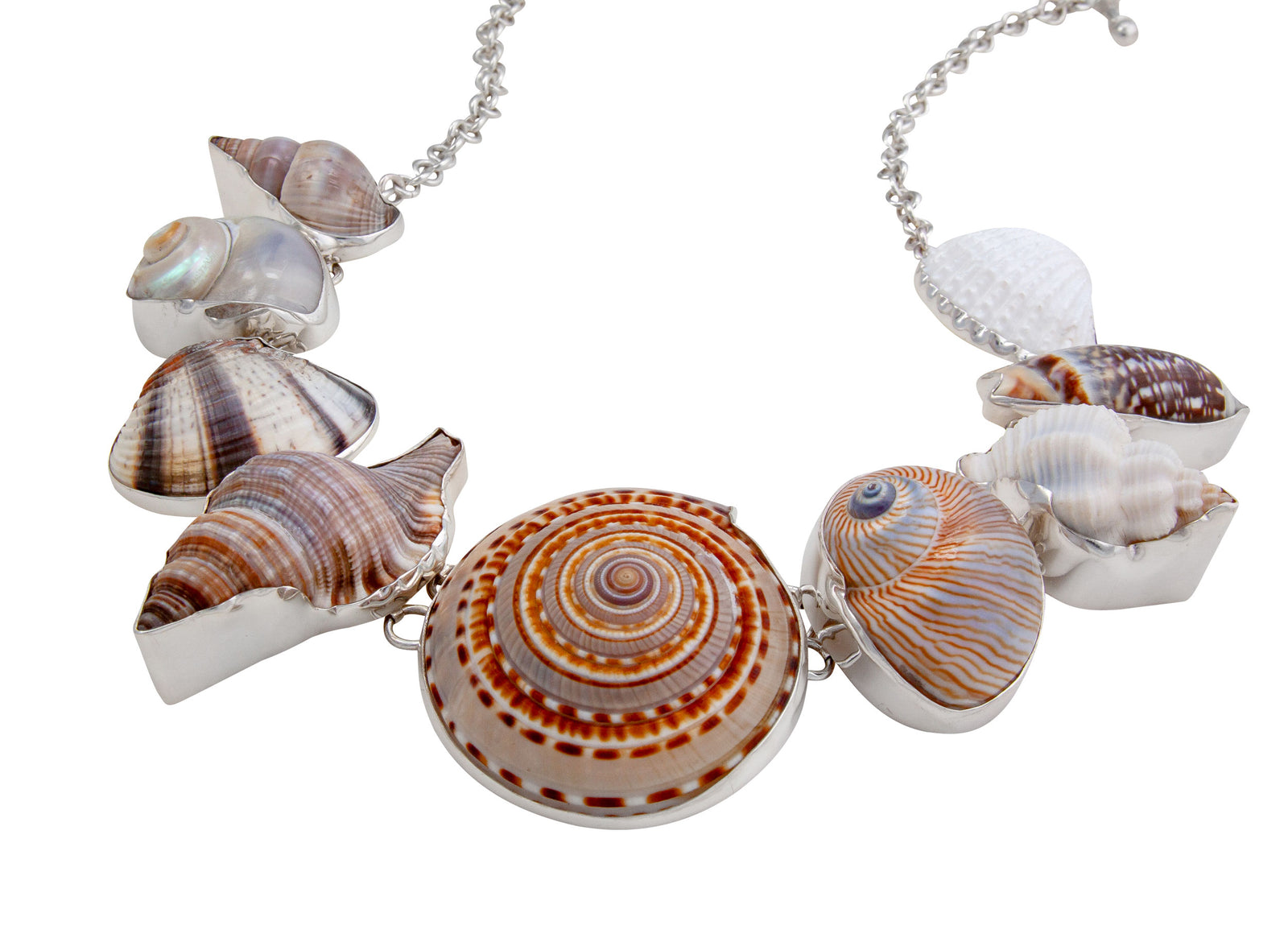 Sterling Silver Multi-Shell Necklace | Charles Albert Jewelry