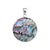 Sterling Silver Natural Abalone Round Pendant | Charles Albert Jewelry