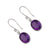 Sterling Silver Oval Amethyst Drop Earrings | Charles Albert Jewelry