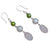 Sterling Silver Pearl and White Druse Drop Earrings | Charles Albert Jewelry