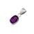 Sterling Silver Petite Amethyst Rectangle Pendant | Charles Albert Jewelry