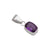 Sterling Silver Petite Amethyst Rectangle Pendant | Charles Albert Jewelry