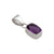 Sterling Silver Petite Amethyst Rectangle Pendant | Charles Albert Jewelry