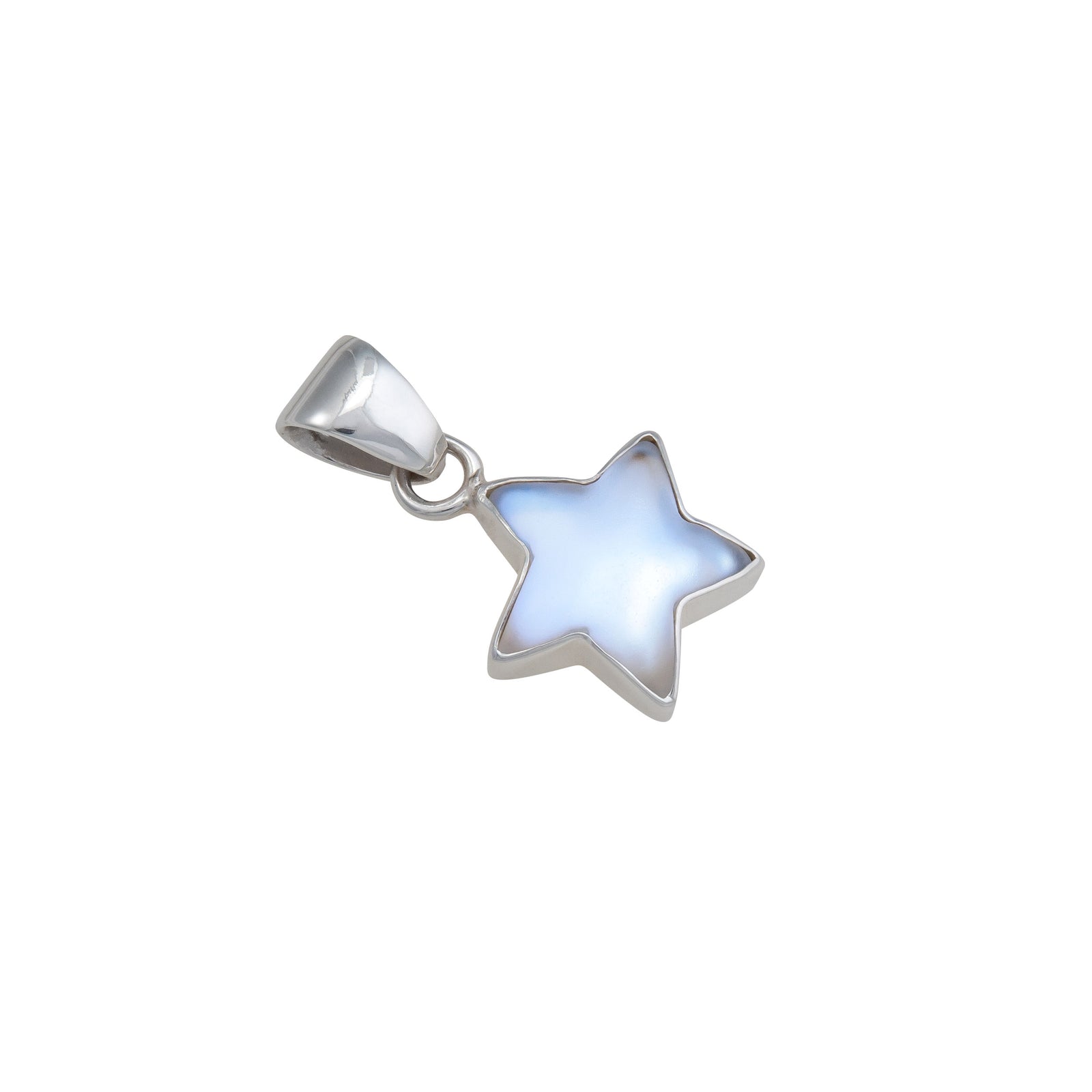 Sterling Silver Petite Luminite Star Pendant | Charles Albert Jewelry