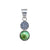 Sterling Silver Platinum Druzy & Green Pearl Pendant | Charles Albert Jewelry