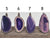 Sterling Silver Purple Agate Slice Adjustable Rings - Styles 5 to 8 | Charles Albert Jewelry