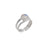 Sterling Silver Rainbow Moonstone Round Cuff Ring | Charles Albert Jewelry