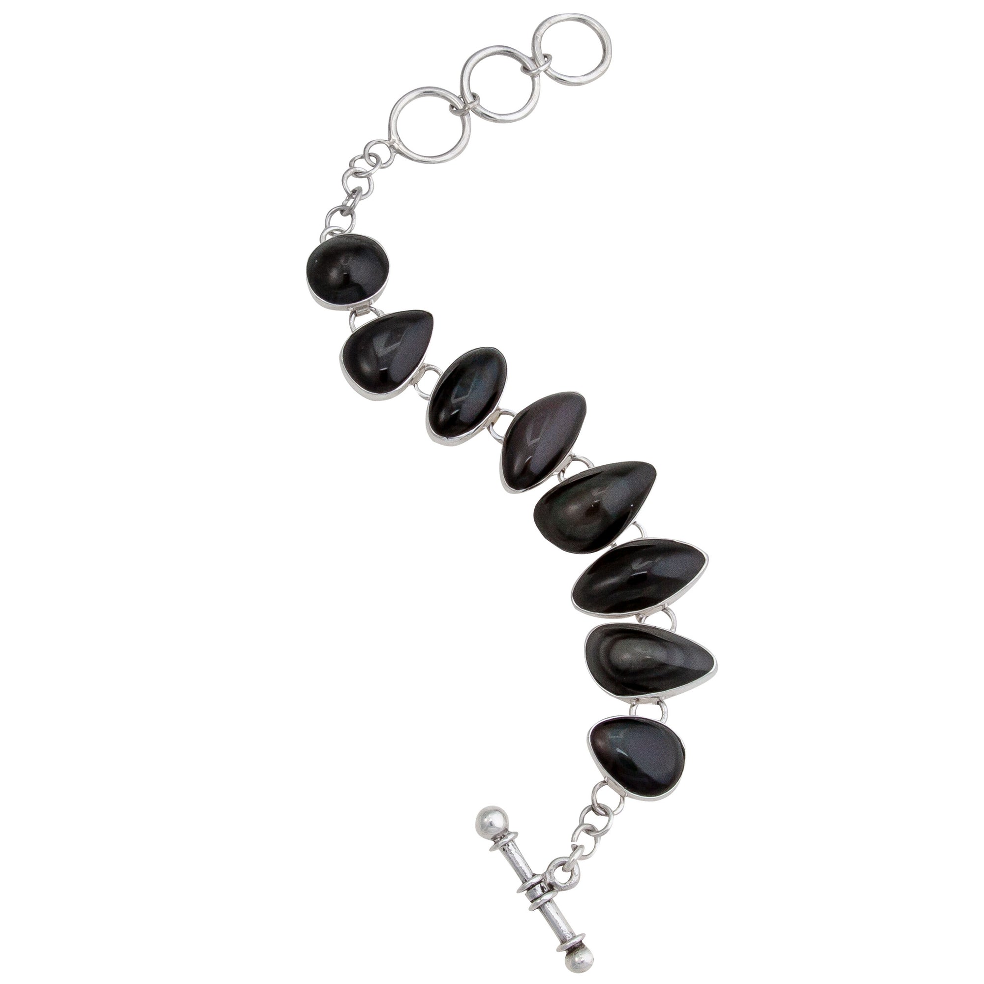 Sterling Silver Rainbow Obsidian Bracelet | Charles Albert Jewelry