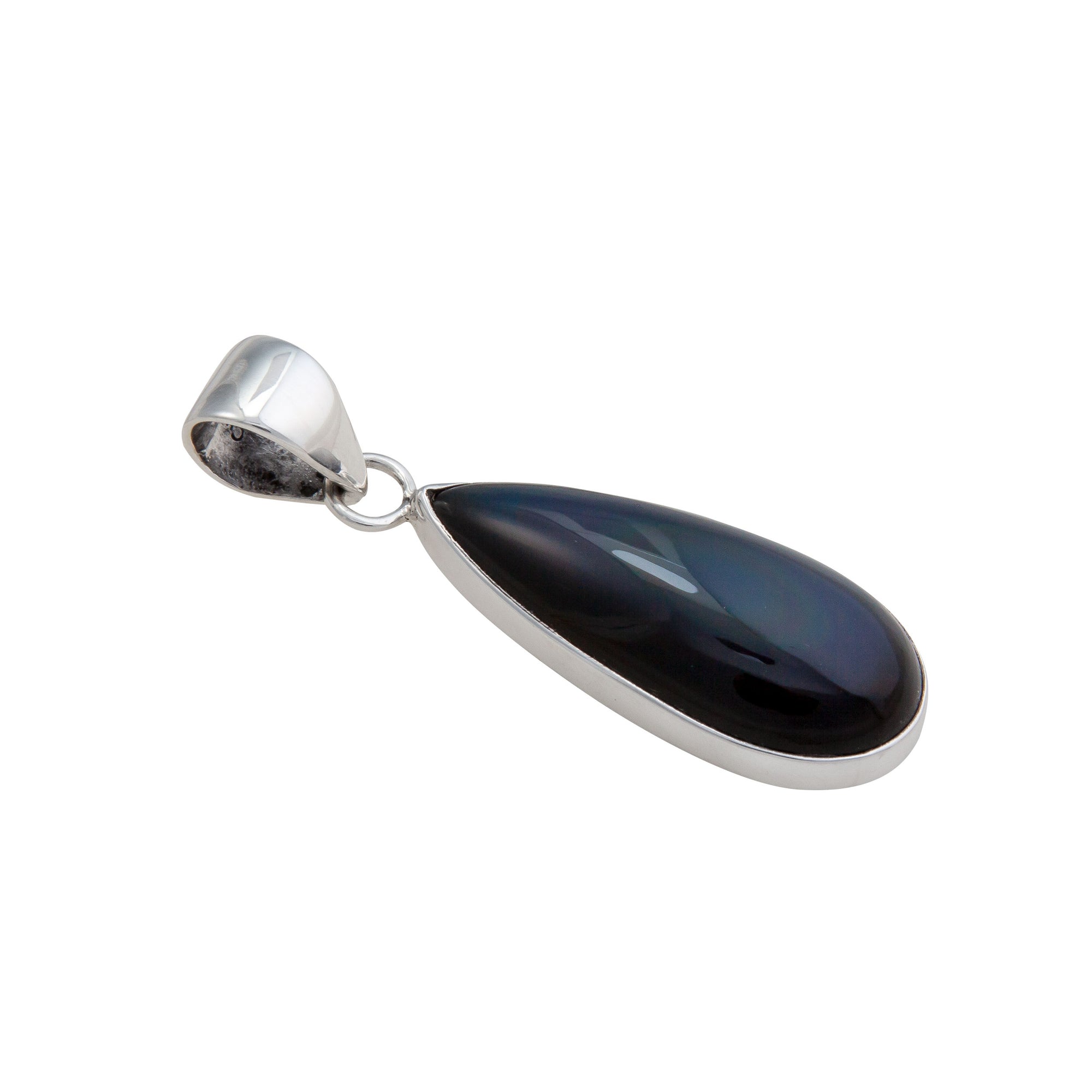 Sterling Silver Rainbow Obsidian Pendant | Charles Albert Jewelry