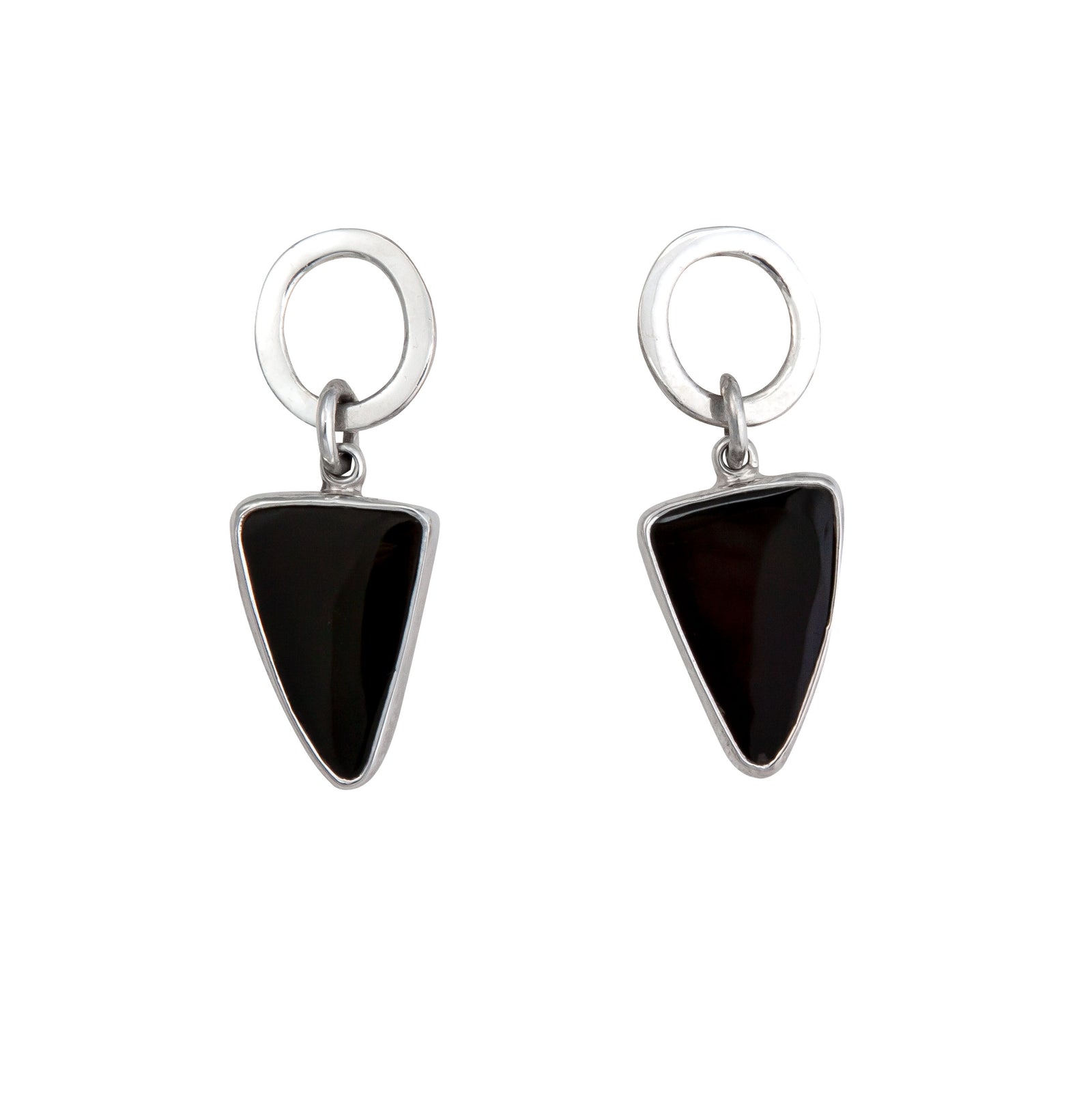 Sterling Silver Rainbow Obsidian Round Post Earrings | Charles Albert Jewelry