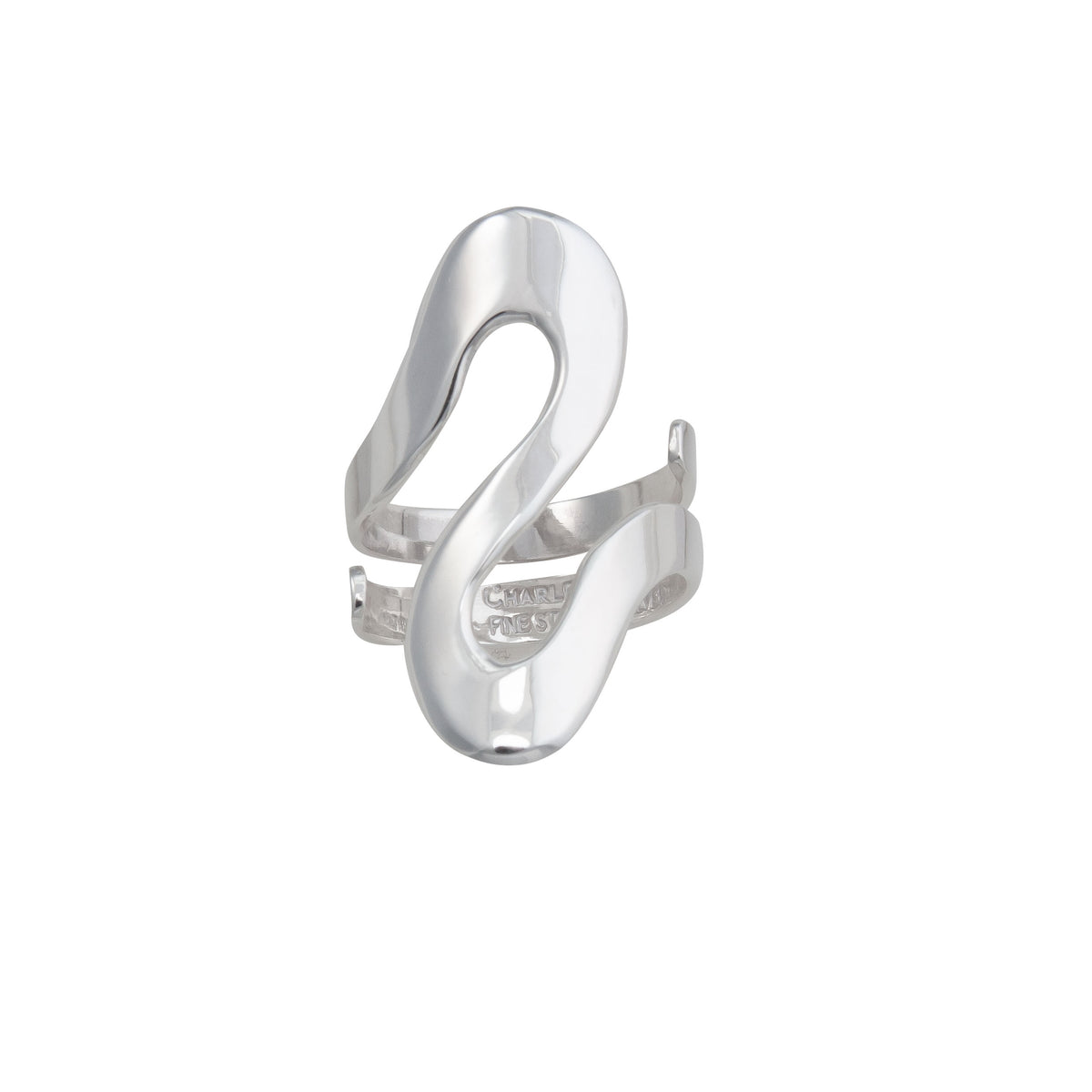 Sterling Silver Serpentine High Polish Adjustable Ring | Charles Albert Jewelry