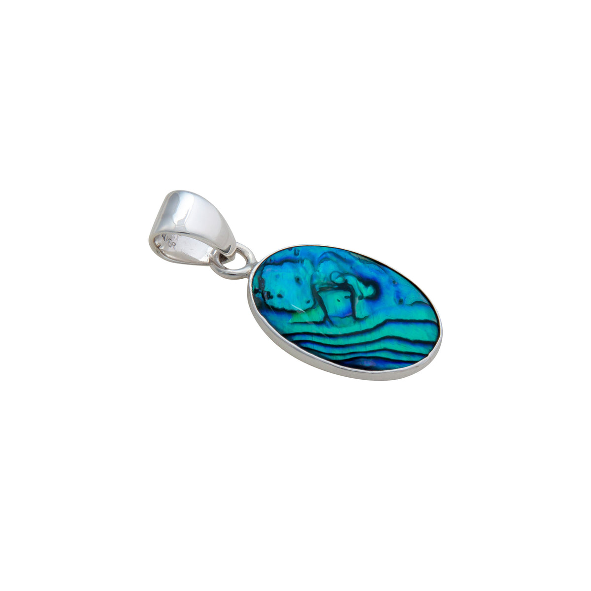 Sterling Silver Small Abalone Pendant | Charles Albert Jewelry
