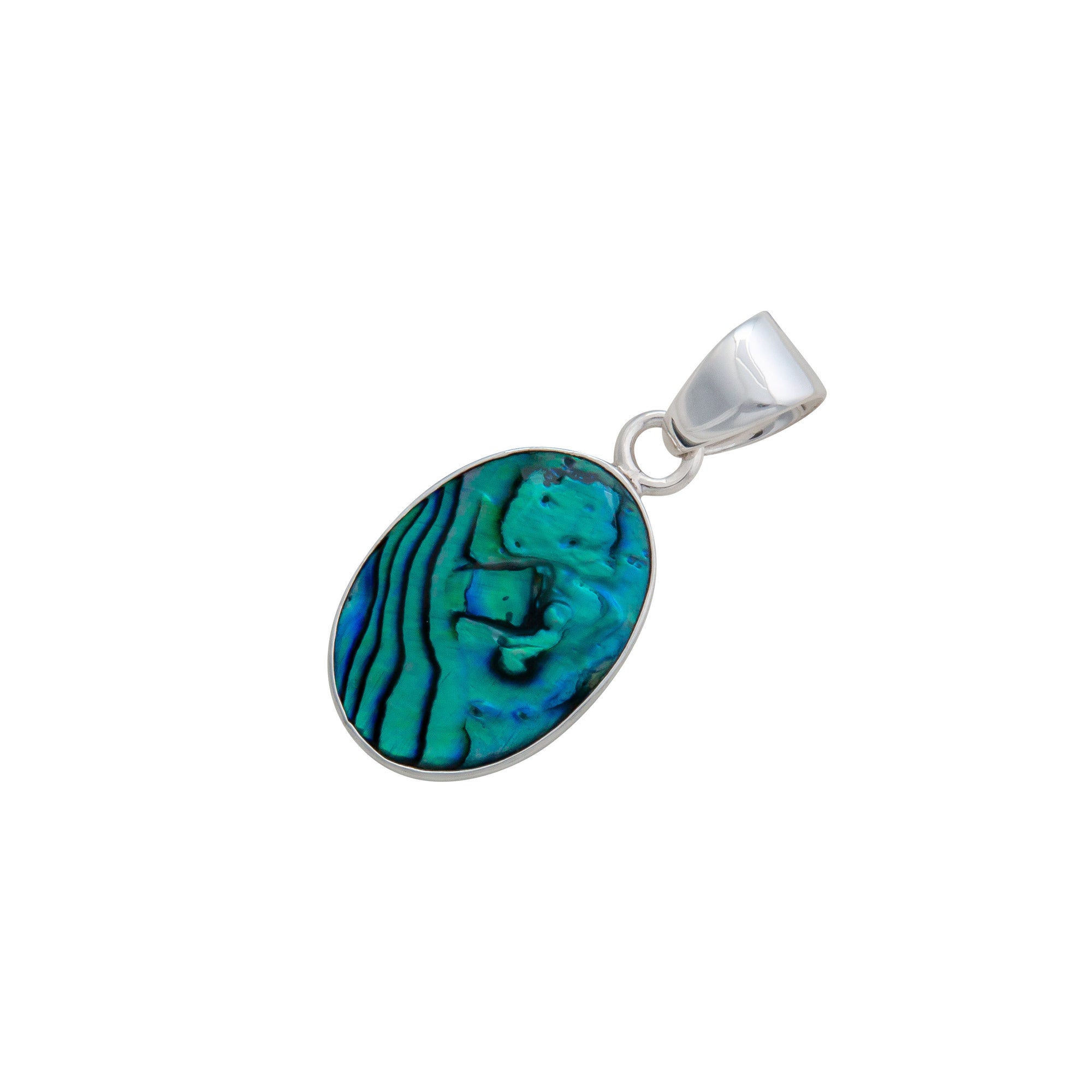 Sterling Silver Small Abalone Pendant | Charles Albert Jewelry