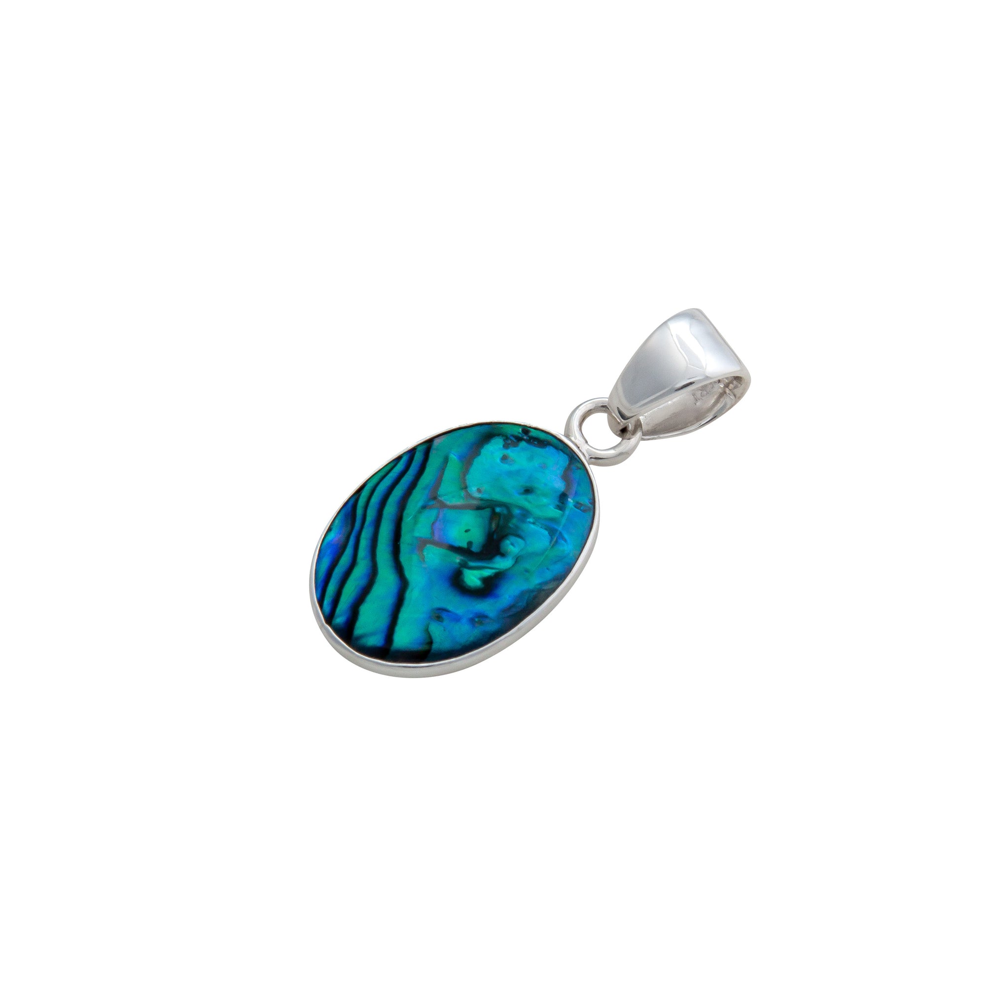 Sterling Silver Small Abalone Pendant | Charles Albert Jewelry