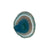 Sterling Silver Teal Agate Slice Adjustable Ring - Style #3 | Charles Albert Jewelry