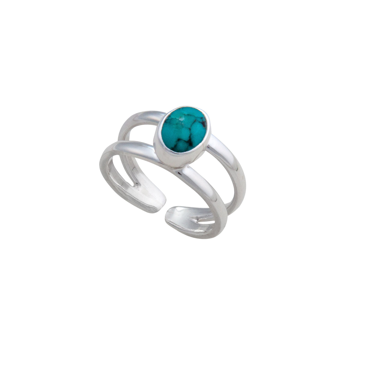 Sterling Silver Turquoise Cuff Ring | Charles Albert Jewelry