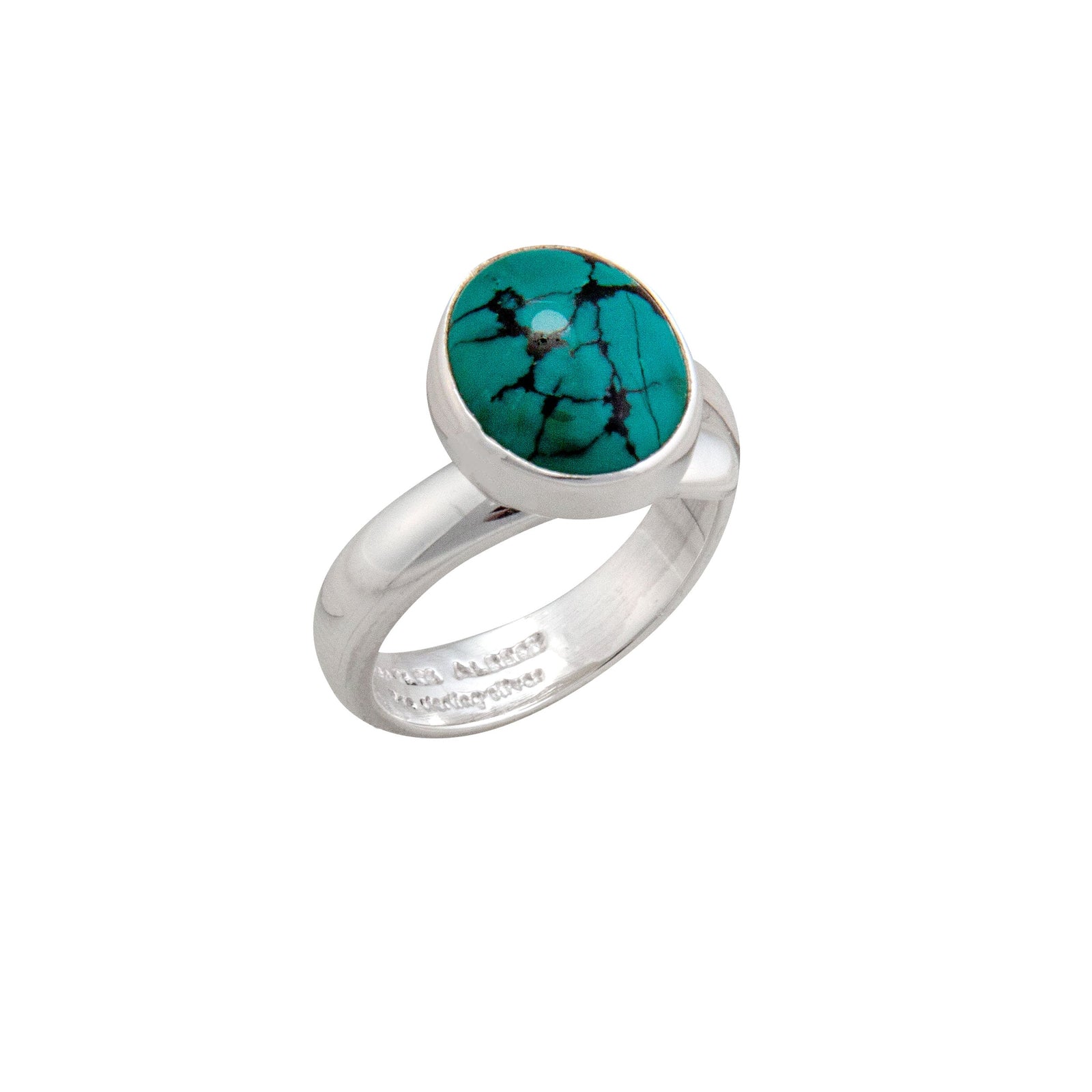 Sterling Silver Turquoise Petite Adjustable Ring | Charles Albert Jewelry