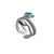 Sterling Silver Turquoise Snake Adjustable Ring | Charles Albert Jewelry