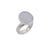 Sterling Silver White Druse Adjustable Ring | Charles Albert Jewelry