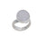 Sterling Silver White Druse Adjustable Ring | Charles Albert Jewelry