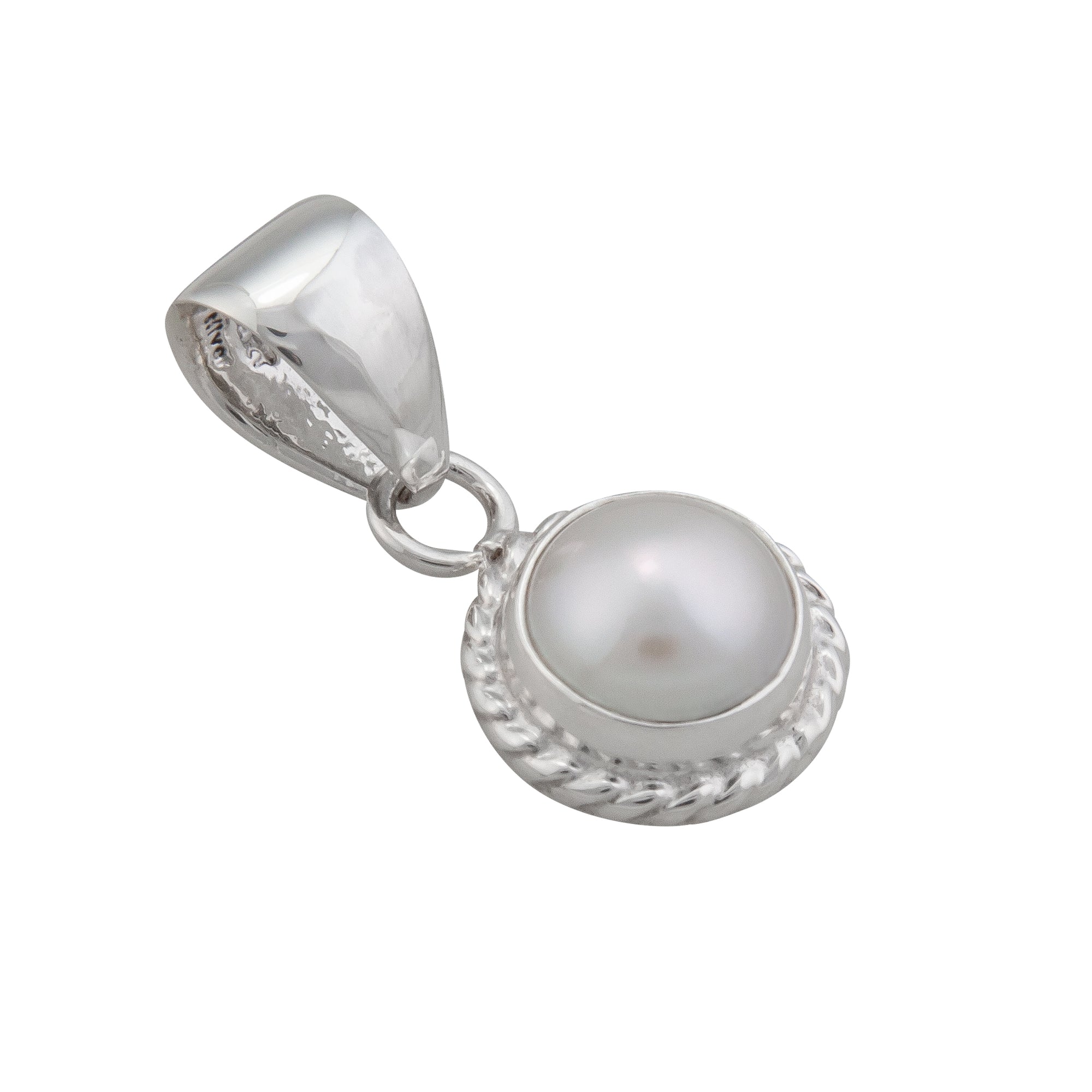 Sterling Silver White Pearl Rope Pendant | Charles Albert Jewelry