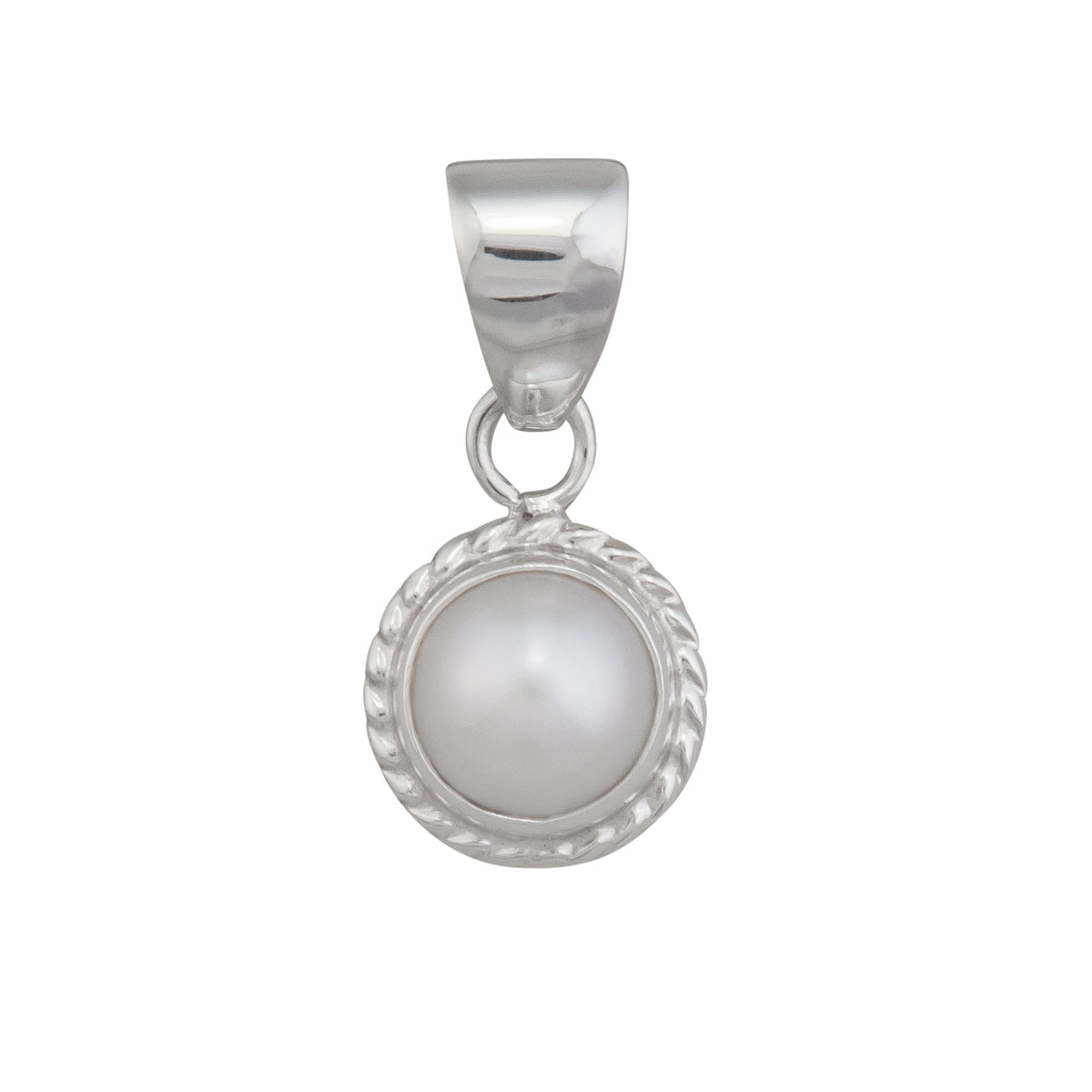 Sterling Silver White Pearl Rope Pendant | Charles Albert Jewelry