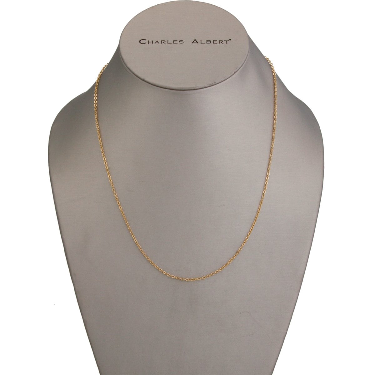 Thin Gold Tone Base Metal Chain - 17in + 3in Extender | Charles Albert Jewelry