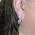 Charles Albert Jewelry - Adore Sterling Silver Quartz and Pink CZ Post Earrings - In Use