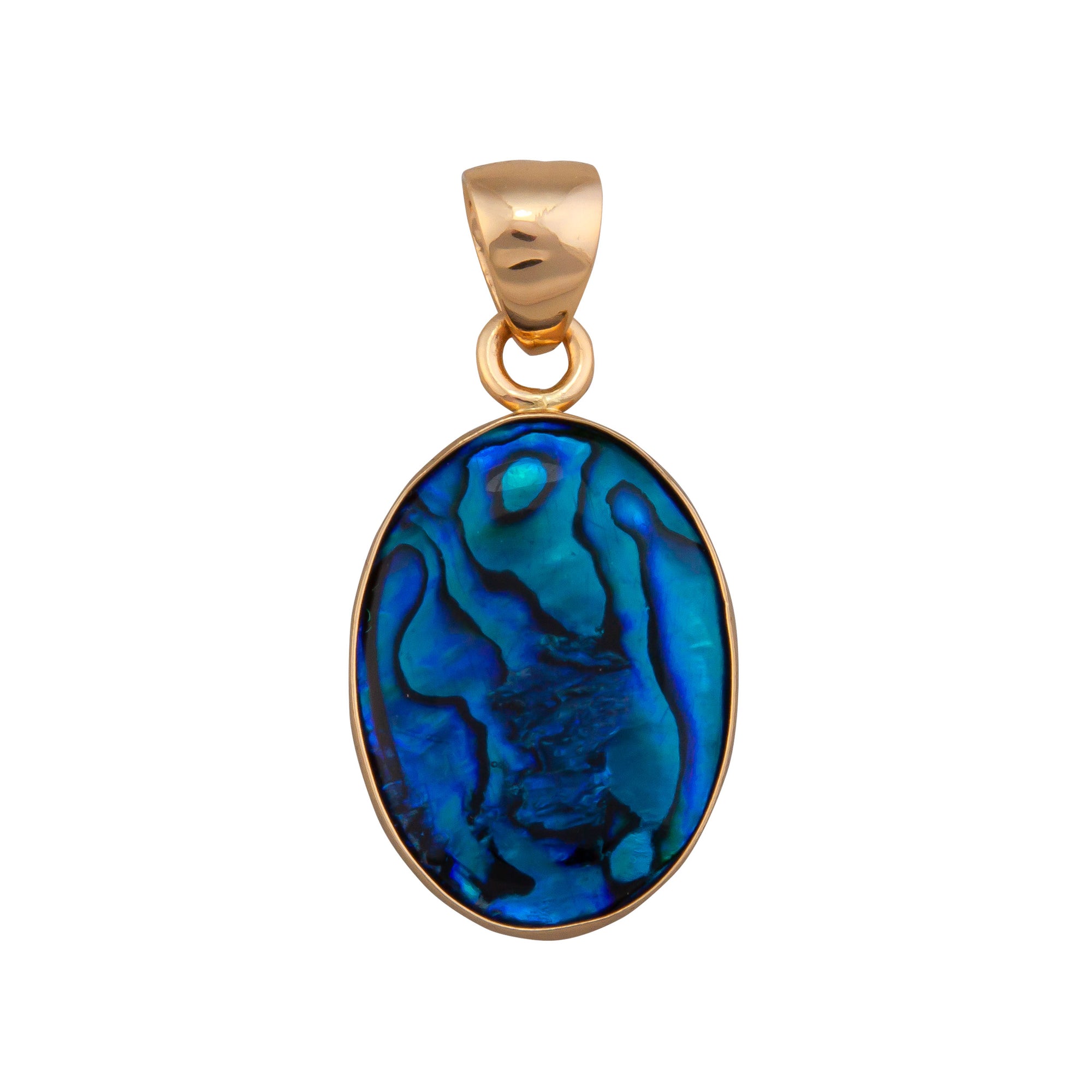 Charles Albert Jewelry - Alchemia Abalone Pendant - Blue - Front View