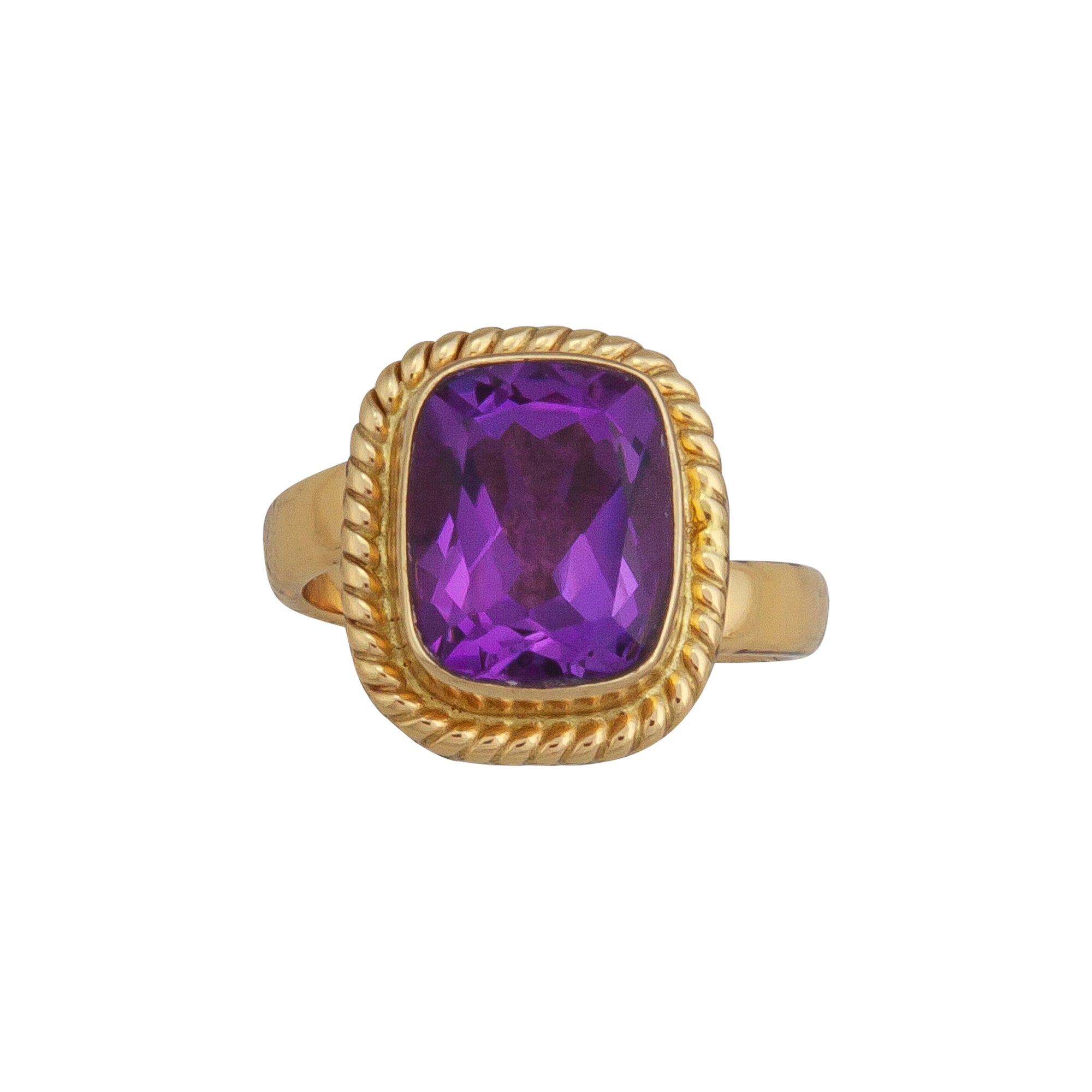 Charles Albert Jewelry - Alchemia Amethyst Adjustable Rope Ring - Front View