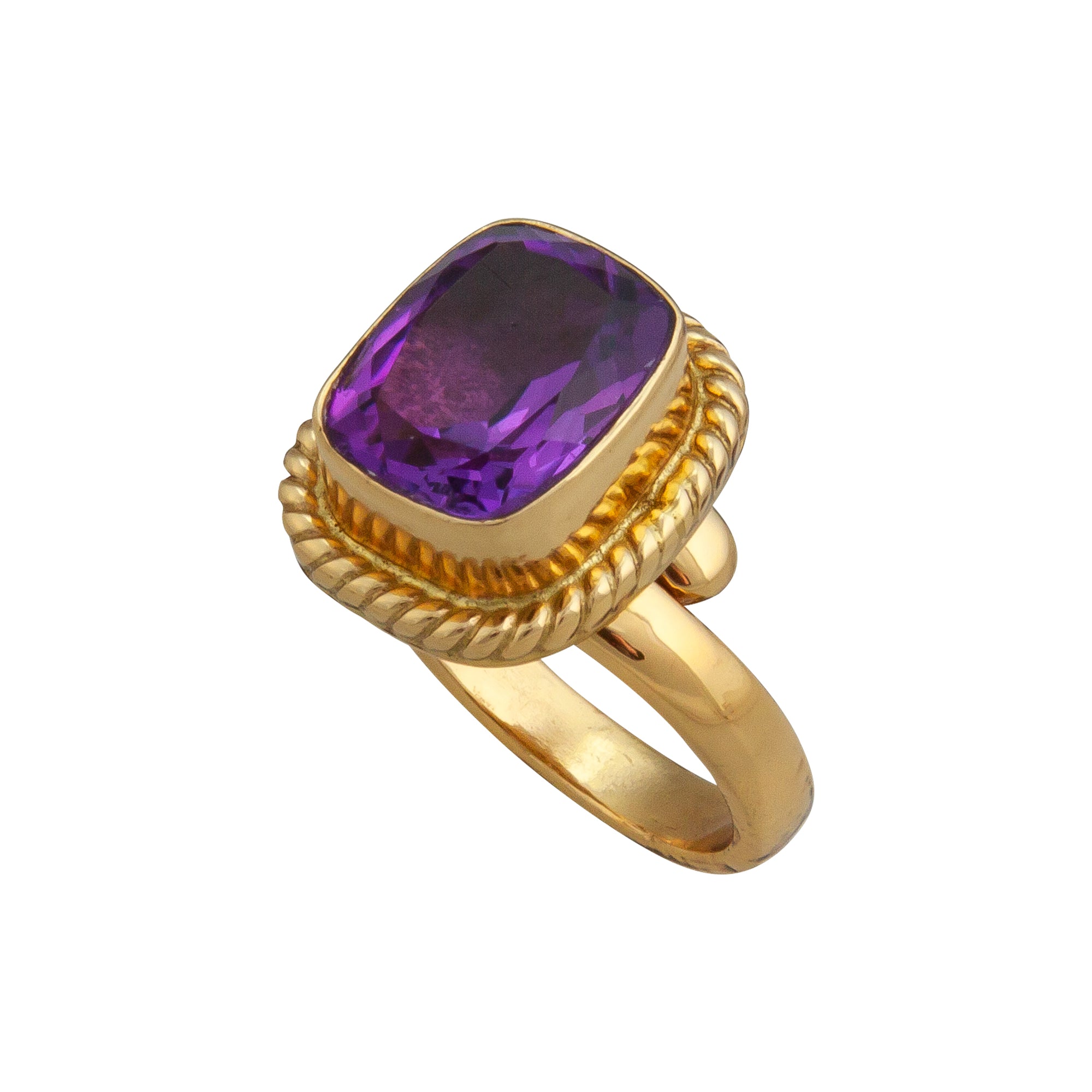 Charles Albert Jewelry - Alchemia Amethyst Adjustable Rope Ring - Side View