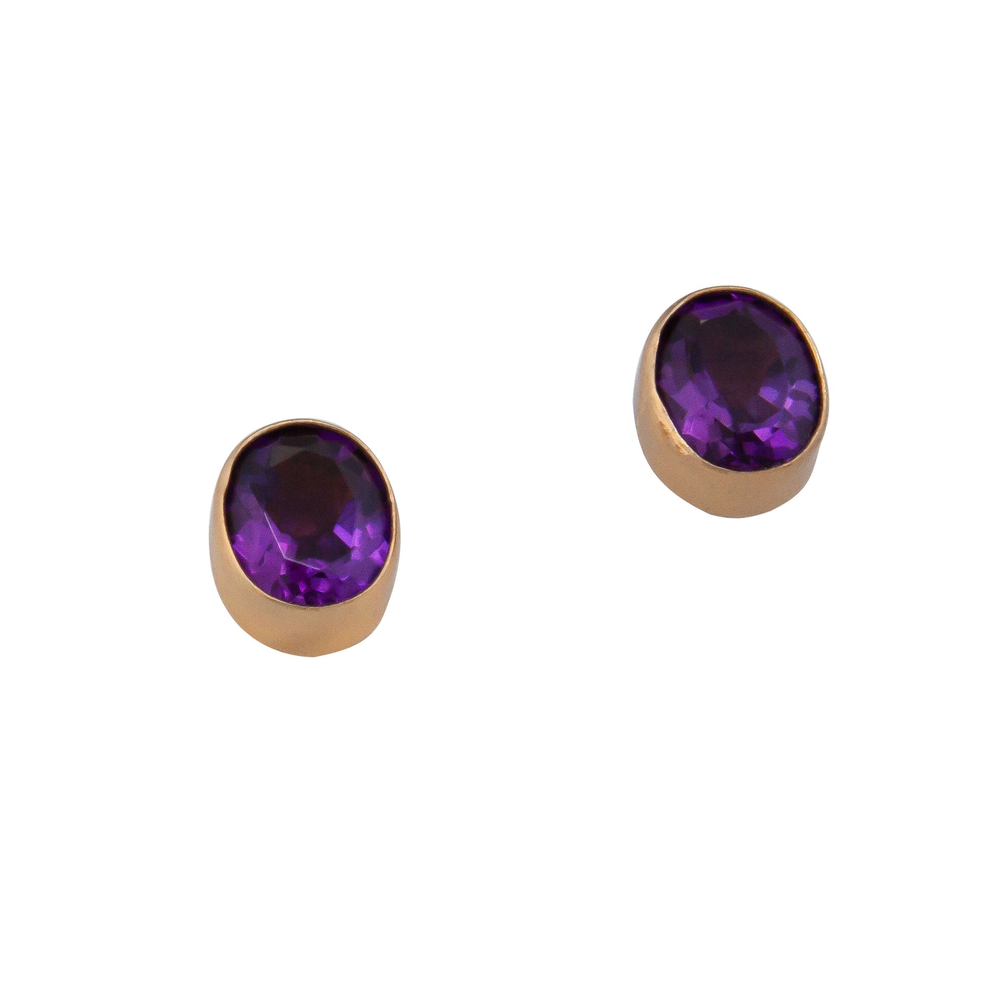 Charles Albert Jewelry - Alchemia Amethyst Post Earrings - Front View