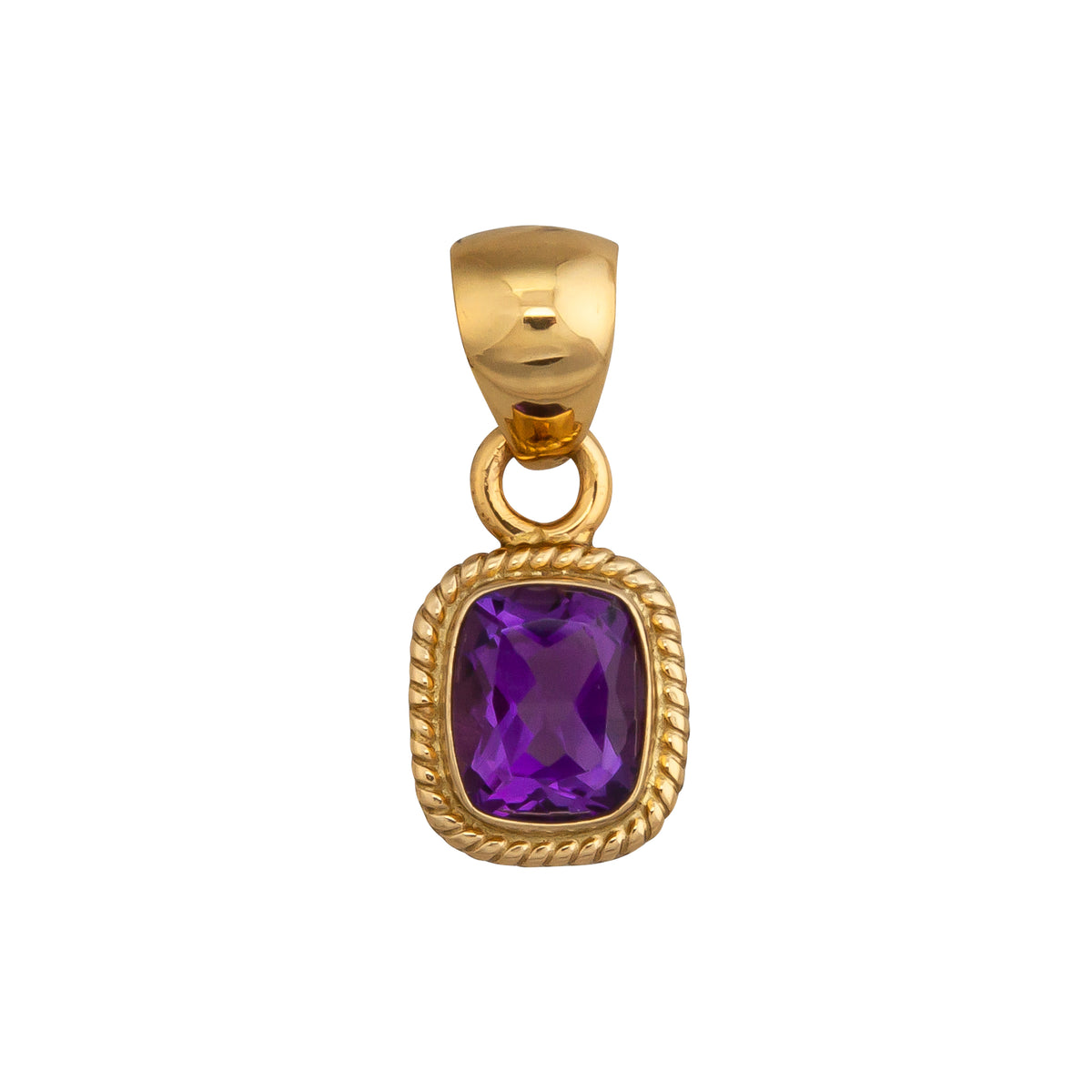 Charles Albert Jewelry - Alchemia Amethyst Rope Pendant - Front View
