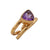 Charles Albert Jewelry - Alchemia Amethyst Trillion Double Band Cuff Ring - Side View