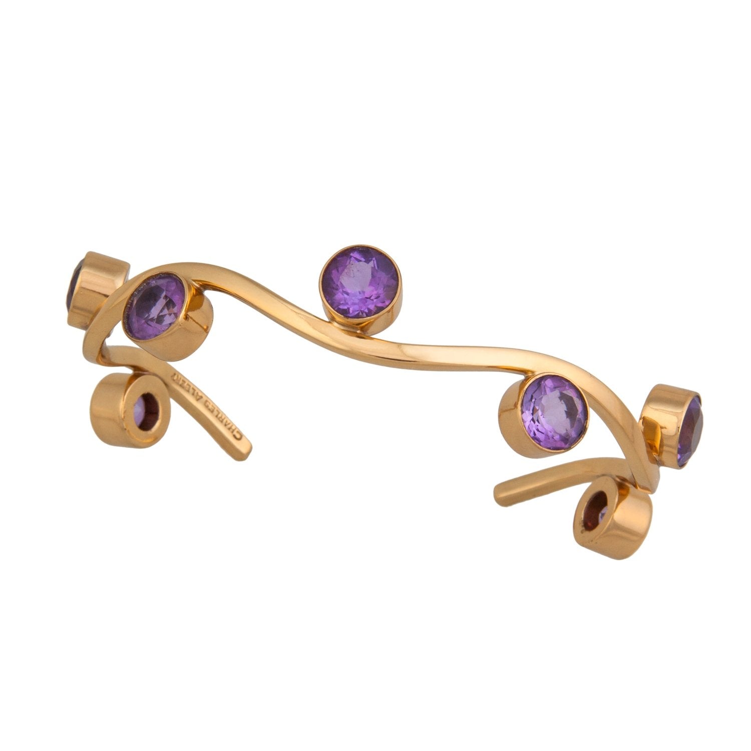 Charles Albert Jewelry - Alchemia Amethyst Wave Cuff - Front View