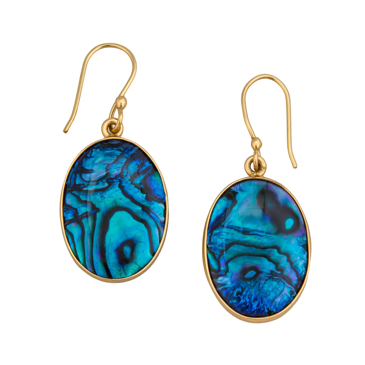 Charles Albert Jewelry - Alchemia Blue Abalone Earrings - Front View