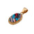Charles Albert Jewelry - Alchemia Blue Fordite Oval Rope Pendant - Side View