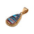 Charles Albert Jewelry - Alchemia Blue Fordite Teardrop Rope Pendant - Front View